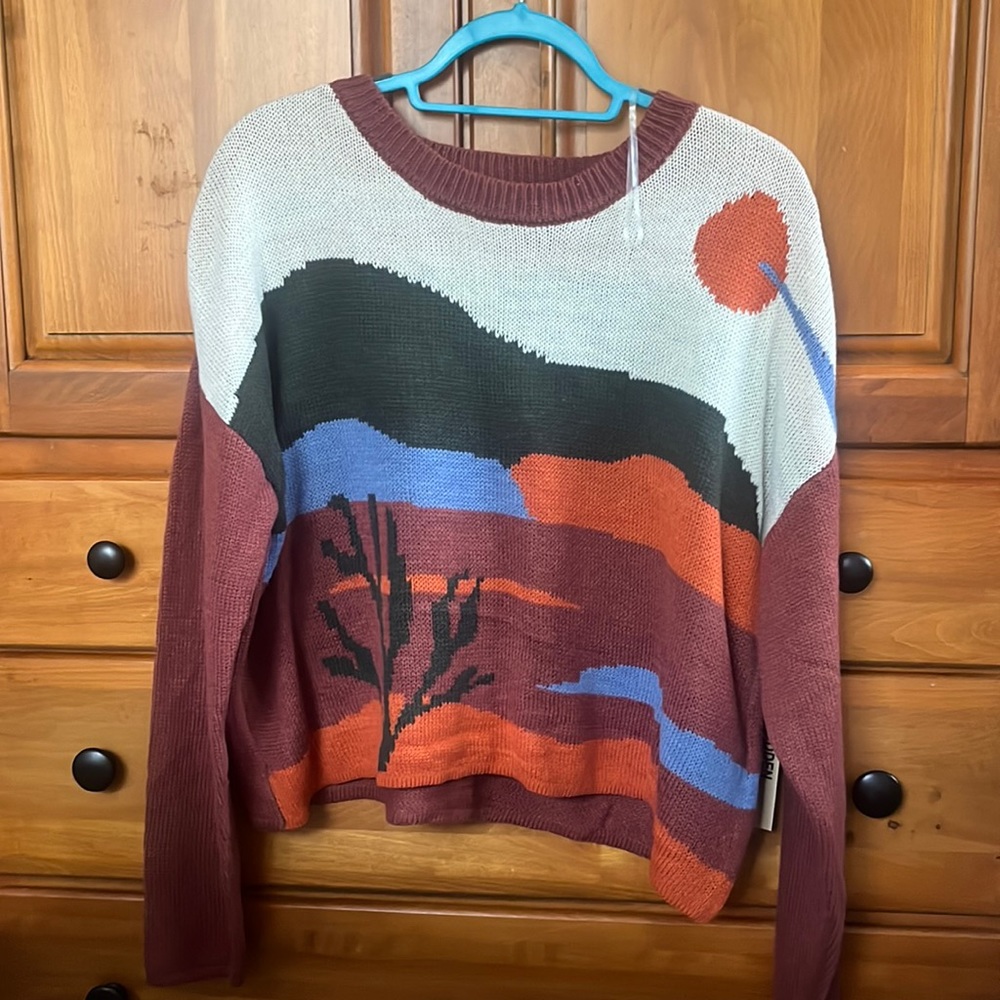 Desert scene sweater